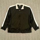 Champion Track Jacket Mens Size XXL Full Zip Black White Pockets Polyester