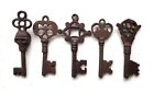 Antique Style Iron Skeleton Keys Lot of 5