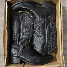 Dan Post Black Lizard Boots Size 10.5 EW