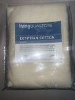 Egyptian Cotton Blanket Full/Queen Herringbone Ivory Color, Living Quarters
