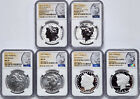 New Listing6 coin set 2023 morgan and peace silver dollars ngc ms pf rp 70 first releases