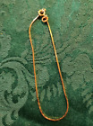 Vintage solid 14K Yellow Gold Cobra Triangle Link Bracelet 0.70 mm, 7