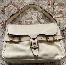 J&M Davidson Women's Leather Handbag,Shoulder Bag Cream Solid Brass