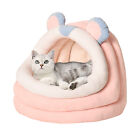 Cat Hideout Cave Kitty Cat Sleeping Bed House Removable Cushion 17.7x16.5x13.8in