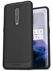 Encased OnePlus 7 Pro Case (Thin Armor) Slim Flexible Grip Phone Cover - Black