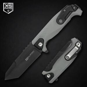MODERN TANTO Spring Assisted Flip Open Tactical Black Folding POCKET KNIFE 8