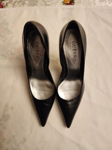 Guess by Marciano Black Leather Stilleto Heels. Sz. US 6.5M.  Preowned