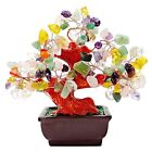 Crystal Fortune Tree, Gold Money Tree Feng Shui Ornament for Bringing Wealth,...
