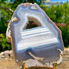 400G Natural and Beautiful Agate Geode Druzy Slice Extra Large Gem