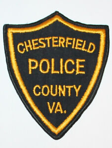 Very Old CHESTERFIELD COUNTY POLICE Virginia VA PD Used Worn Vintage patch