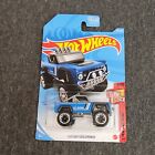 2021 Hot Wheels #163 Then and Now 6/10 CUSTOM FORD BRONCO Blue w/Beadloc Rims