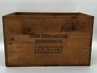 Vintage Union Explosives Company Wooden Crate Box I.C.C.-14