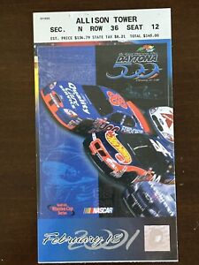 Daytona 500 Ticket 2/18/2001 Dale's Last Race Allison Tower Section N R36 S12