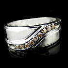 0.25 Cttw Natural Diamond Wedding Band Ring 10k  Gold Plated Sterling Silver