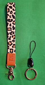 Wrist Lanyard for Keys, Wristlet Strap Keychain for Women Men Leopard Print