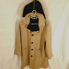 Vintage Great Western Heavy Wool Overcoat Size 38 Camel Color Detachable Hood