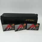 TDK Cassette Carrying Case and TDK Blank Audio Tape Lot of 3 Type 1 High Output