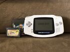Nintendo Gameboy Advance GBA White Console AGB-001 & 2 Games W/T Glass Screen!