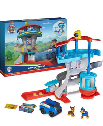 Paw Patrol Lookout Tower Playset with Toy Car Launcher & 2 Chase Action Figures