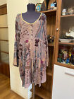 GUDRUN SJODEN COTTON VISCOSE BUTTON FRONT RELAXED FLORAL TUNIC DRESS-L