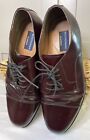 size 10.5 W Bostonian Classics Men's Cap Toe Oxfords Burgundy Leather Dress Shoe
