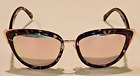 Sunglasses.la Oversized Cat Eye Tortoise Frame With Silver Trim Mirror Lens