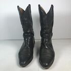 Dan Post Mens Boots Size 13D Black Stitched Pointed Toe Cowboy Western *READ