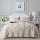Damask Quilt King Size Bedding Sets with Pillow Shams Boho Soft Lightweight Bed