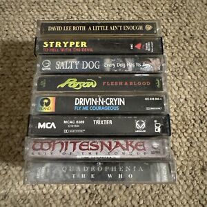 Rare 80s Hair Heavy Metal Cassette Lot Who Trixter Poison Stryper Roth
