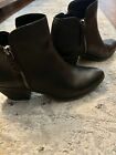 FRYE Leather Ankle Booties Black Double zip Women size 8.5M