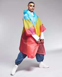 And Now This Men's 5:31 by JEROME Lamaar Rain Coat Poncho Blue Yellow One Size