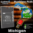 Garmin HuntView PLUS MICHIGAN Map - MicroSD Birdseye Satellite Imagery 24K Hunt