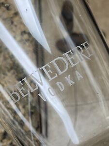 Nice LARGE High End BELVEDERE Vodka Glass Pouring MODERN Pitcher 11”