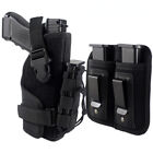 Tactical Right Hand Molle OWB Waist Belt Pistol Holster & Double Magazine Pouch