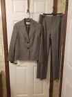 Size 12 Le suit gray 2pc blazer pant suit set