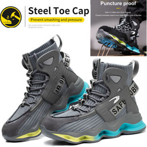 Mens Steel Toe Work Boots Safety Indestructible Roofing Shoes Size 8-13 US