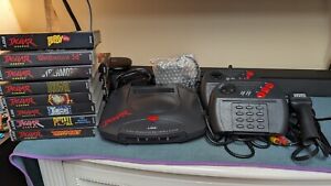 Atari Jaguar 64 Bit Console w/ 2 Controllers, 8 Games, S-Video Cable TESTED