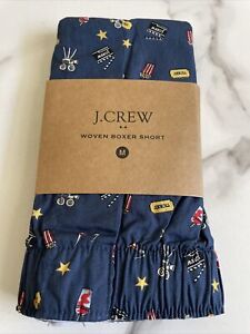 Sale New J. Crew Designer Mens Cotton Boxer Shorts Underwear Boxers Size M Movie
