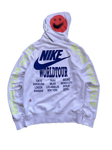 Vintage Rare Nike World Tour Y2k Hype Japanese Style Hoodie Glows in the dark