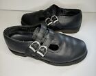 Doc Dr. Martens Black Mary Jane Shoes Double Buckle US Size 8 Leather