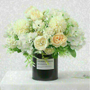 Silk Peony Artificial Fake Flowers Bunch Bouquet Home Wedding Party Garden-Decor