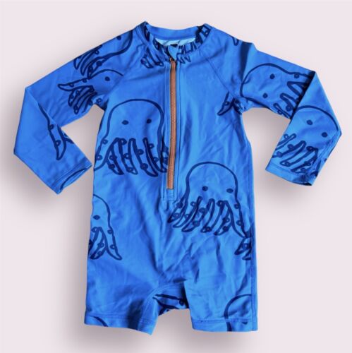 Tea Collection Baby Boy Rashgaurd Swim Beach Shorts Trunks Octopus Nautical 2-3