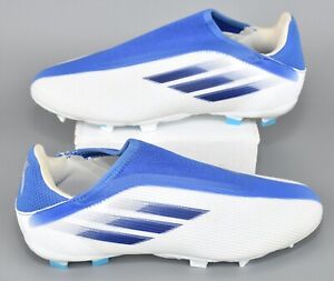 Adidas X Speedflow.3 Firm Ground YOUTH 6 (No laces) Blue/White Soccer Cleat X17