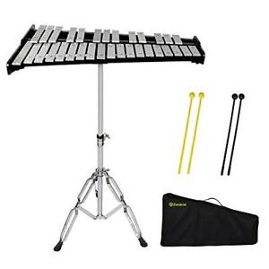 32 Notes Glockenspiel Kit Xylophone Bell Percussion Instrument Set with