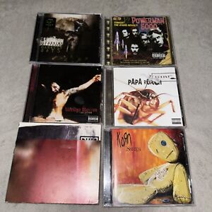 Rock Metal CD Lot Nu Metal 1990s 2000s Korn Manson Papa Roach NIN Powerman