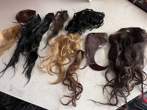Wigs human hair/ synthetic , AS IS lot , needs cleaning