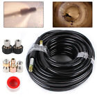 100 Ft Sewer Line Drain Jetter Sewer Spray Hose Nozzle & Adapters Kit 1/4 