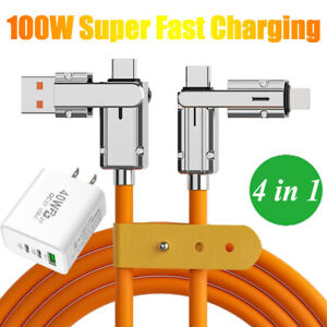 4 in 1 Fast USB Charging Cable Universal Multi Function Cell Phone Charger Cord