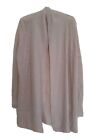Charter Club Long Cashmere Cardigan Women Pale Pink Open Weave Large