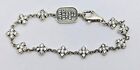 King Baby Queen Baby Studio Cubic Zirconia Cross Chain Bracelet 925 Silver MB57